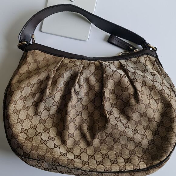 Gucci GG monogram Sukey Hobo Bag Brown - Picture 5 of 16